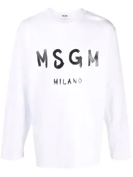 MSGM: Белая футболка 