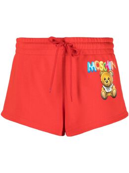 Moschino: Красные шорты Teddy Bear