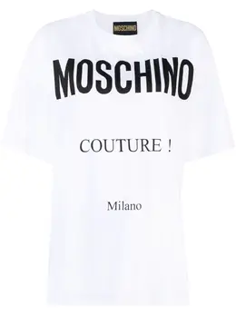 Moschino: Футболка Couture оверсайз