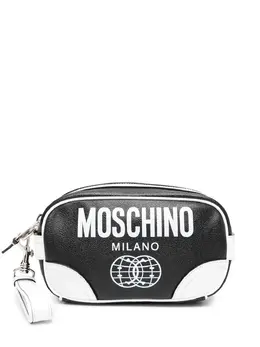 Moschino: Клатч Smiley с принтом