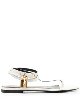 TOM FORD: Белые сандалии  Padlock