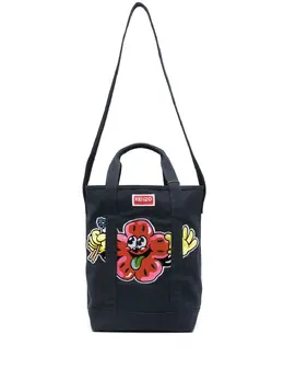 Kenzo: Синяя сумка-шоппер 
