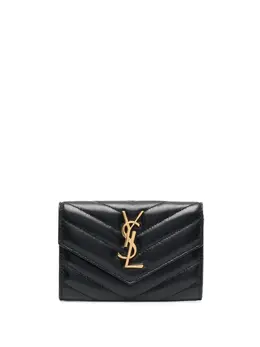 Saint Laurent: Чёрный кошелёк  Monogram