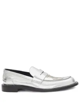 JW Anderson: Серебристые мокасины 