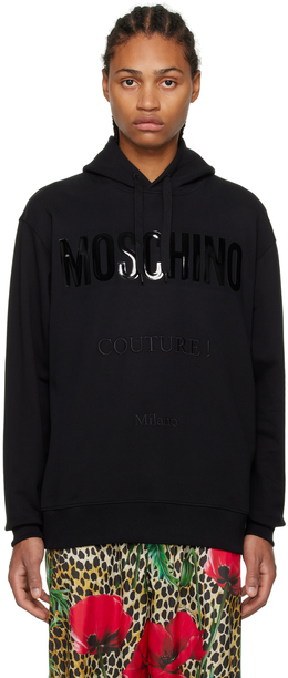 Moschino: Чёрная толстовка  Couture