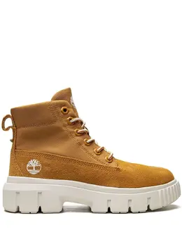 Timberland: Светлые ботинки 