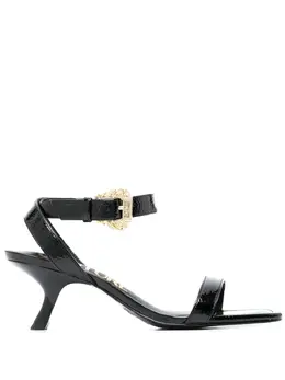Versace Jeans Couture: Чёрные сандалии 