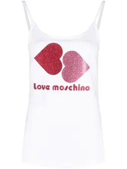 Love Moschino: Топ с принтом