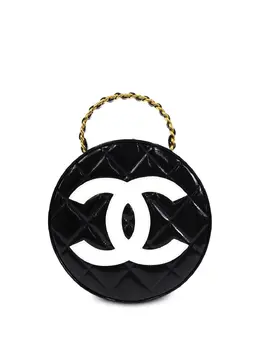 CHANEL Pre-Owned: Чёрная сумка-шоппер 