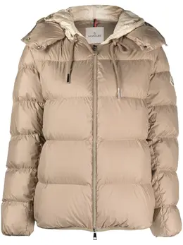 Moncler: Бежевая куртка 