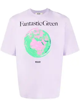 MSGM: Зелёная футболка Fantastic Green