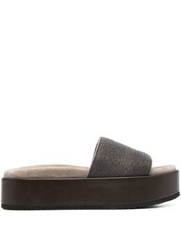 Brunello Cucinelli: Тёмные сандалии 