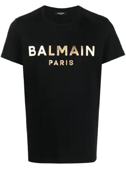 Balmain: Футболка с принтом