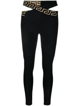 Versace: Чёрные легинсы  La Greca