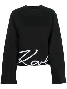 Karl Lagerfeld: Чёрный свитшот Signature