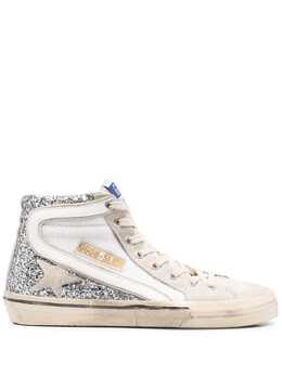Golden Goose: Серебристые кроссовки 