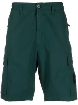 Stone Island: Зелёные шорты  Compass