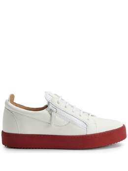 Giuseppe Zanotti: Белые кроссовки  Frankie