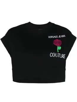 Versace Jeans Couture: Чёрная футболка