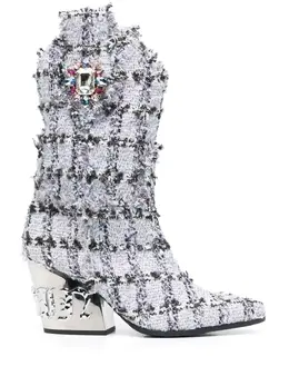 Philipp Plein: Белые ботинки  Gothic Plein