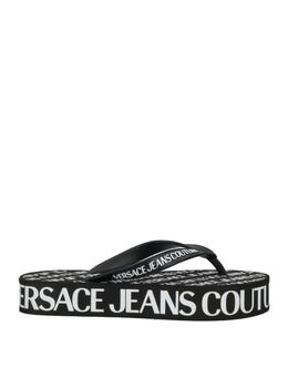 VERSACE JEANS COUTURE: Чёрные сандалии 