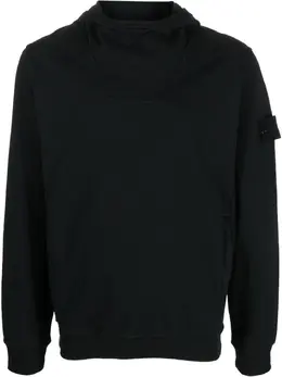 Stone Island: Чёрная толстовка  Compass