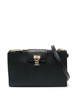 Michael Michael Kors: Чёрная сумка через плечо 