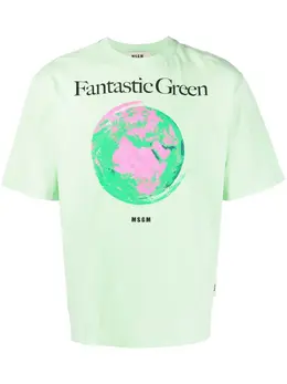 MSGM: Зелёная футболка Fantastic Green