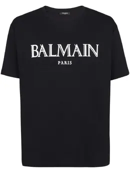 Balmain: Футболка с принтом