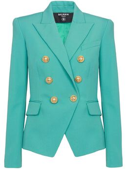 Balmain - Button-embossed Double Breasted Wool Blazer af1sg000-wb057cd