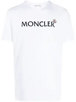 Moncler: Футболка с принтом 