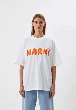 Marni: Белая футболка