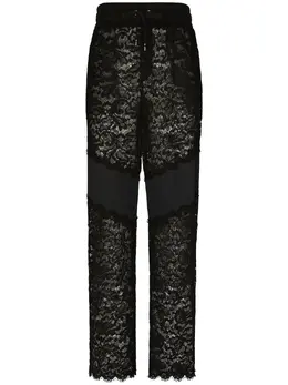 Dolce & Gabbana: Чёрные брюки  Cordonetto