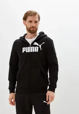 PUMA: Чёрная толстовка