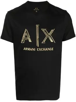 Armani Exchange: Футболка с принтом