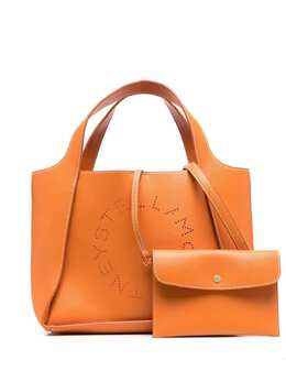 Stella McCartney: Оранжевая сумка  Stella Logo