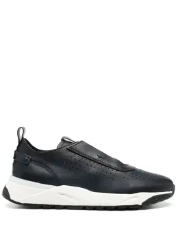 Santoni: Голубые кроссовки 
