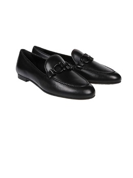 Salvatore Ferragamo: Чёрные лоферы Gancini