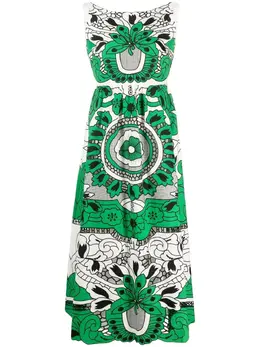 RED Valentino: Платье с растительным принтом 