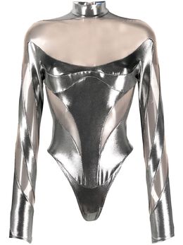 Mugler: Прозрачный боди 