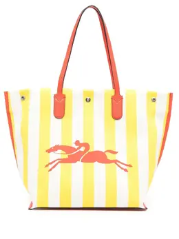 Longchamp: Белая сумка-шоппер  Roseau