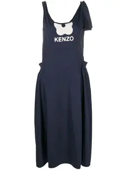 Kenzo: Платье с цветочным принтом 