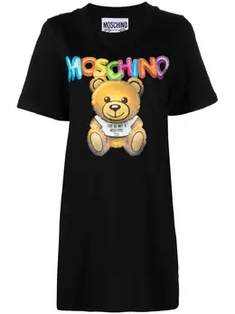 Moschino: Платье с принтом 