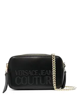 Versace Jeans Couture: Чёрная сумка через плечо 