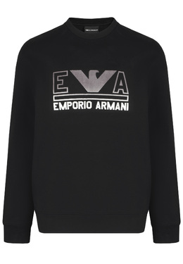 EMPORIO ARMANI: Чёрная толстовка 