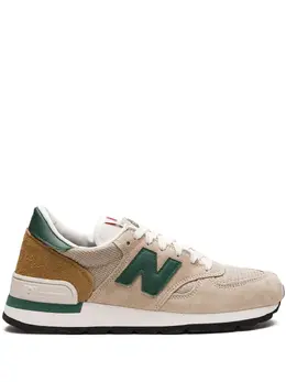 New Balance: Бежевые кроссовки  990