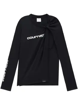 Courrèges: Чёрная футболка 