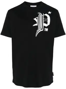 Philipp Plein: Чёрная футболка Gothic Plein