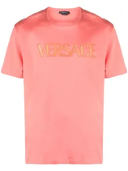 Versace: Футболка в сетку 