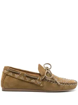 ISABEL MARANT: Серебристые лоферы 